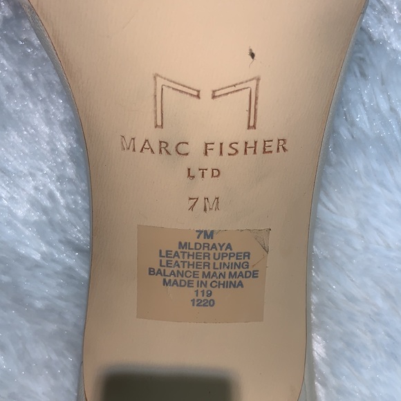 🌷Marc Fisher Tan Leather Square Toe Slide Size 7 - Picture 10 of 11